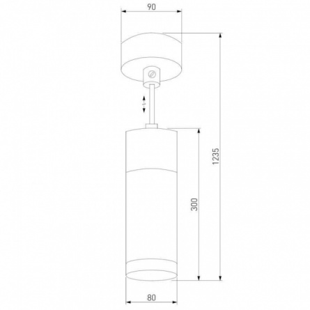 Подвесной светильник Double Topper 50135/1 LED хром / черный фото 3