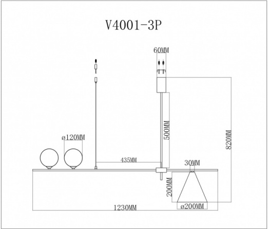 Подвесной светильник Holly V4001-3P фото 2