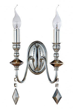 Бра Crystal Lux MERCEDES AP2 CHROME/SMOKE фото 1
