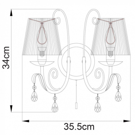 Бра Romana Snow A1743AP-2WH фото 2